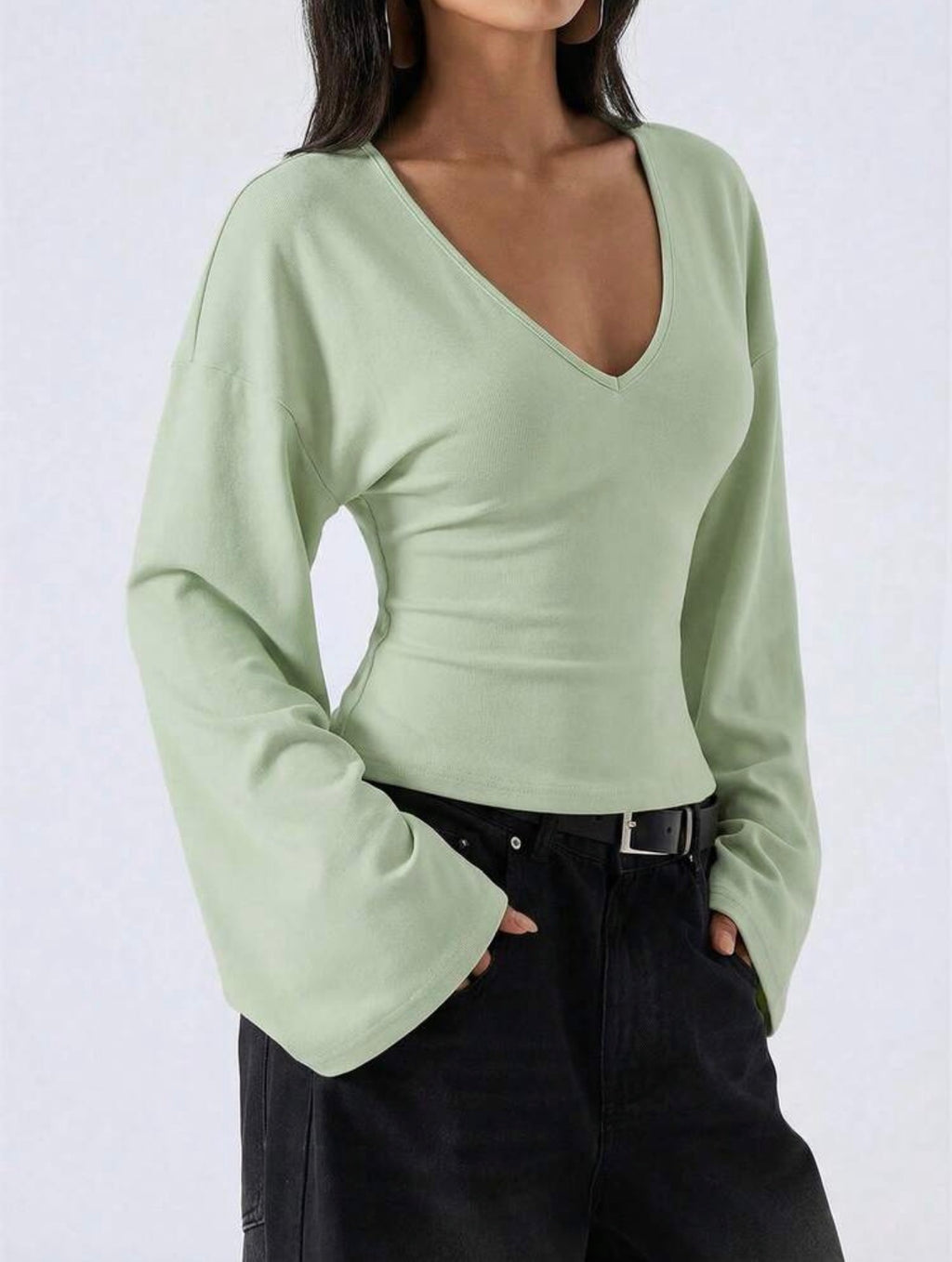 LYSMO Bell Sleeve Shirt