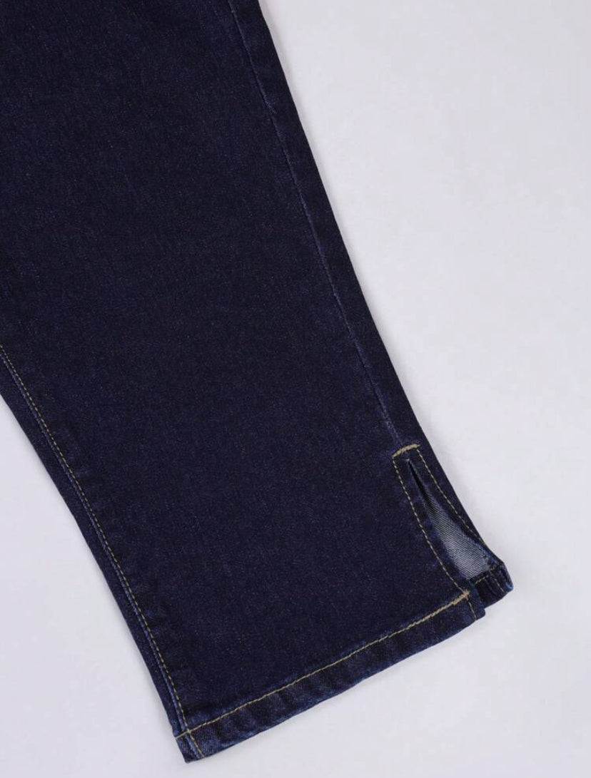 Split Hem Capri Jeans