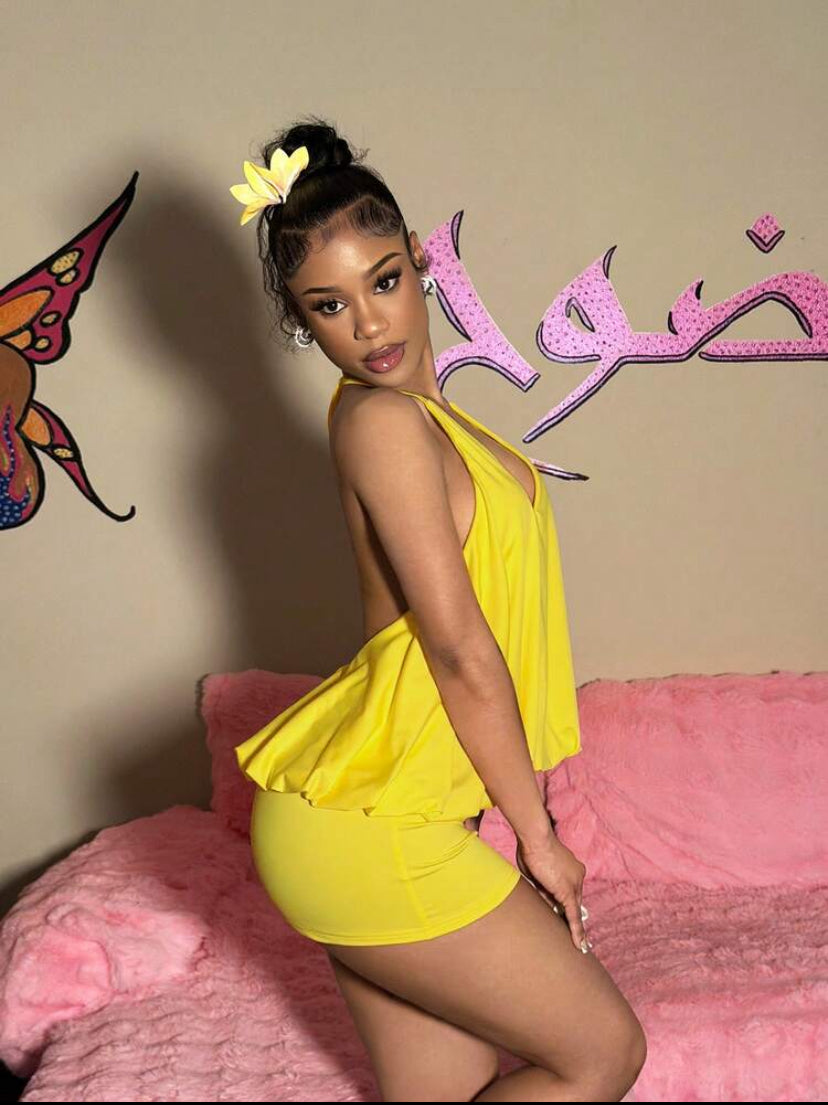 Backless Mini Dress