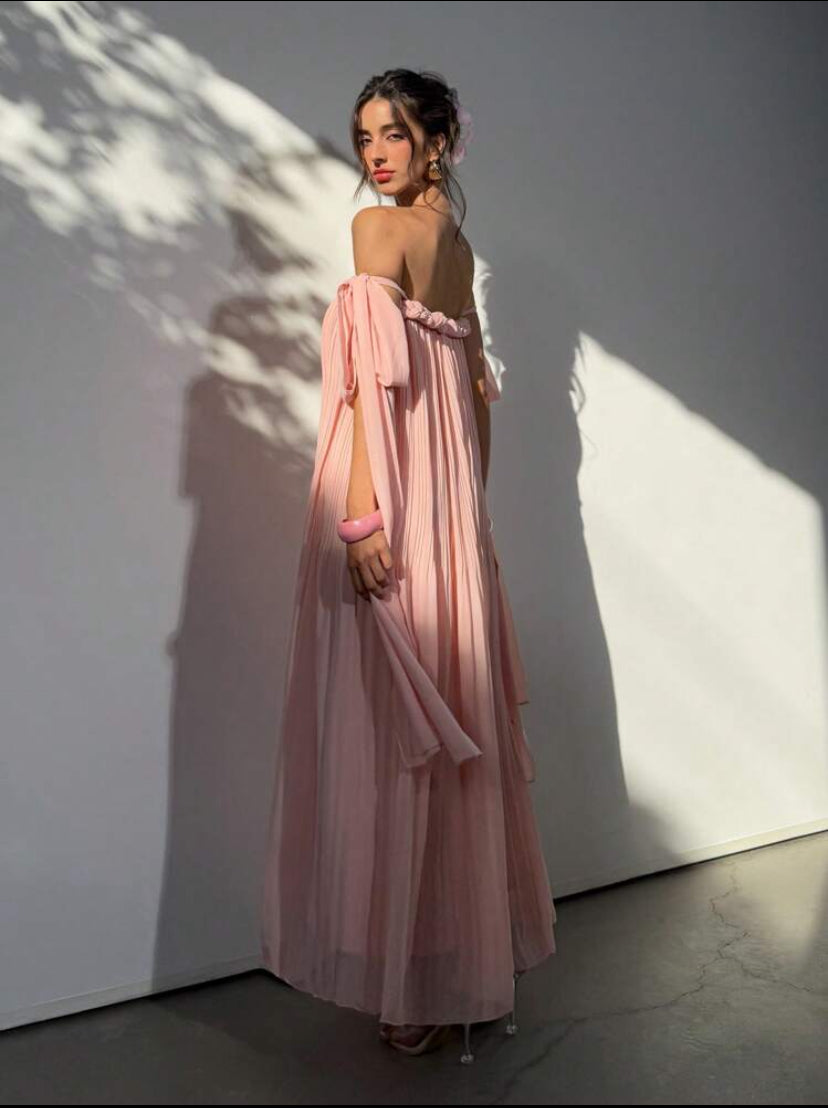 Pleated Maxi Dress