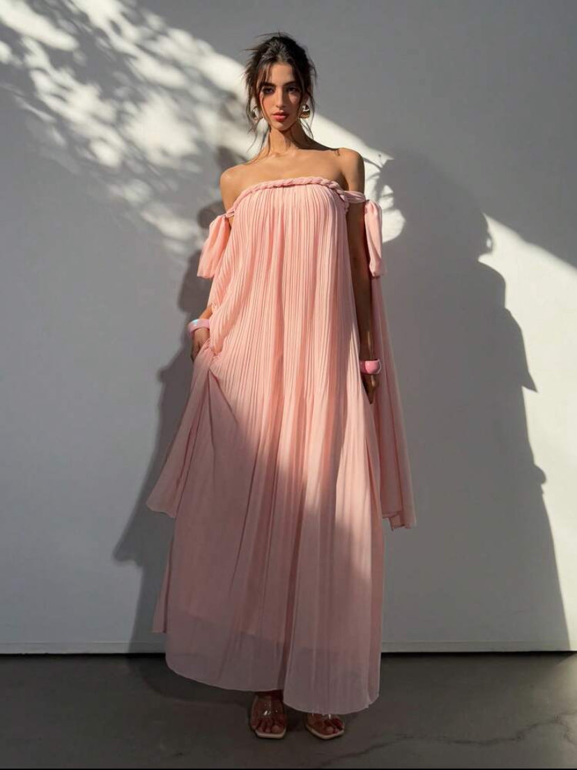 Pleated Maxi Dress