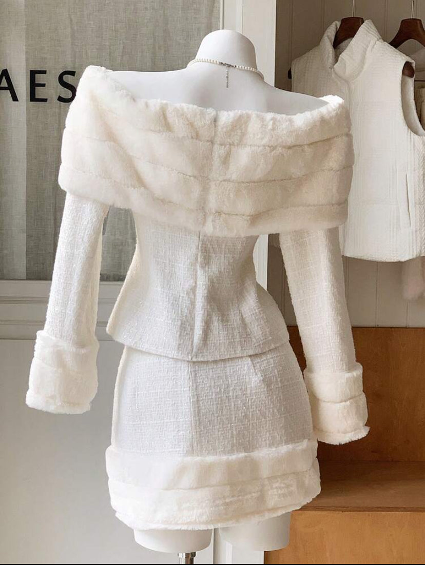 2pcs French Style Faux Fur Trim