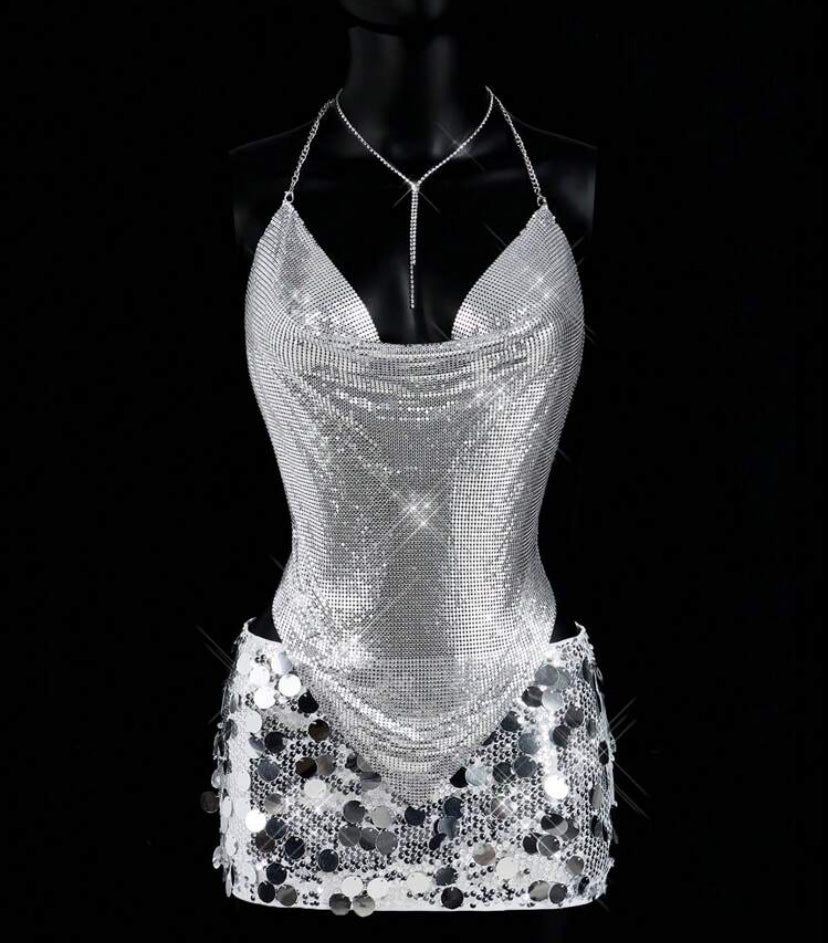 Backless Rhinestone Camisole