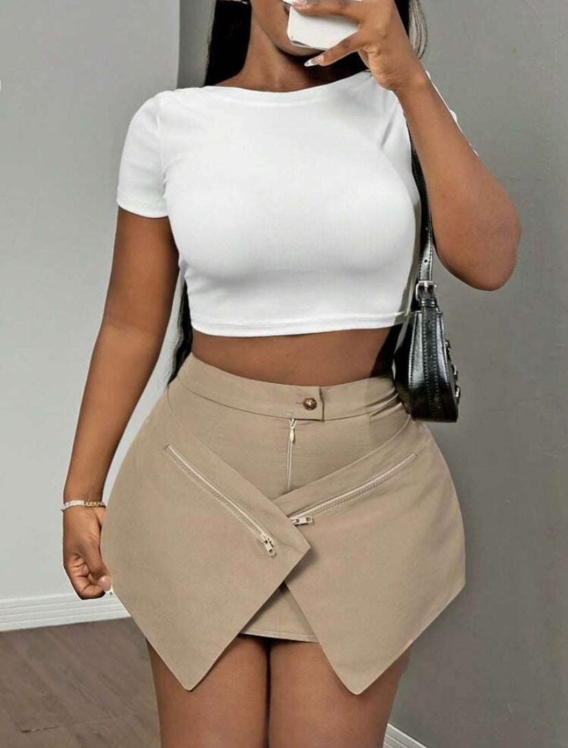 A Line Mini Skirt
