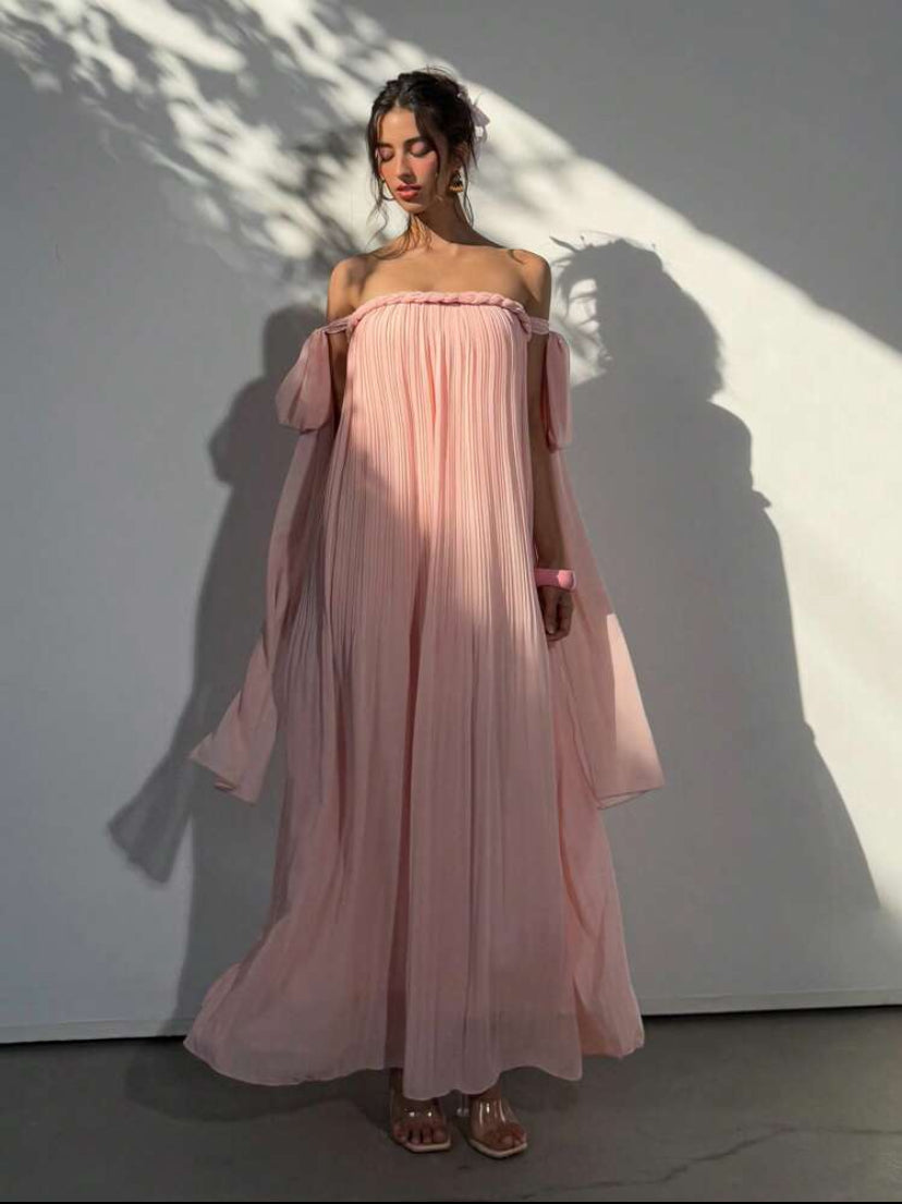 Pleated Maxi Dress