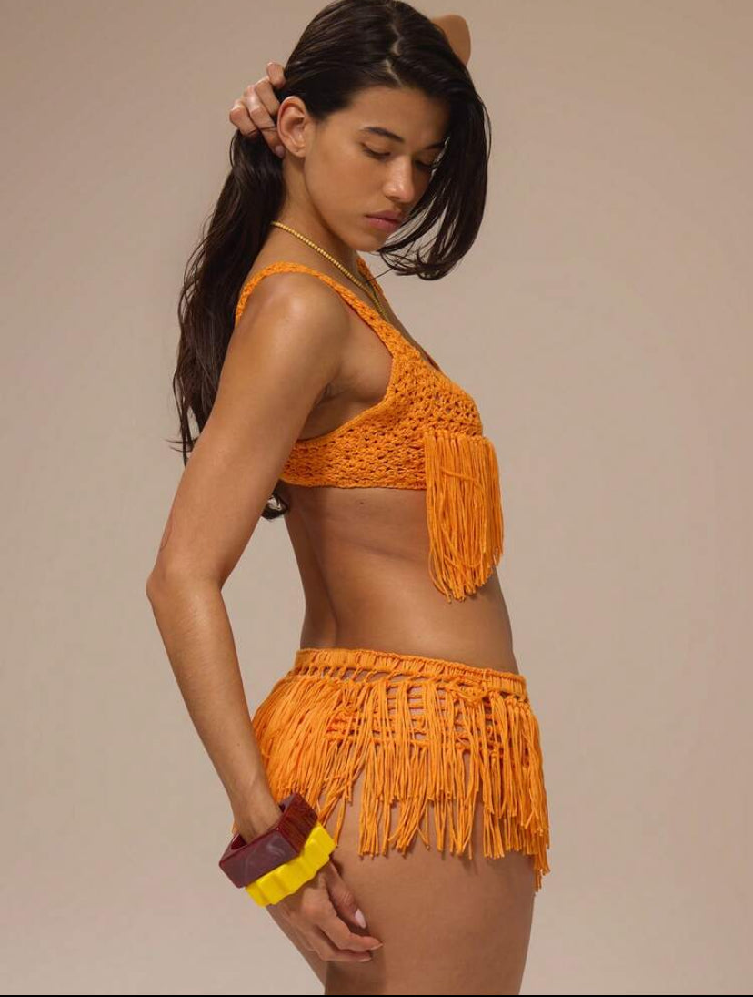Orange Crochet Bikini