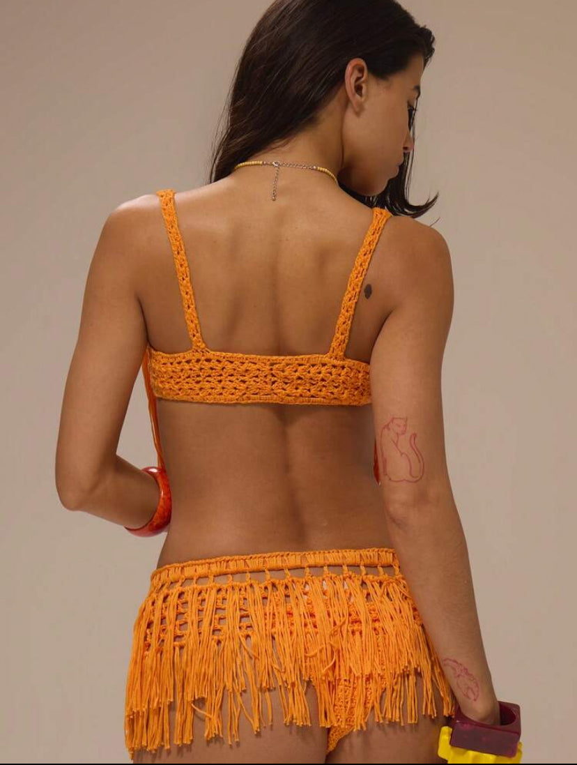 Orange Crochet Bikini