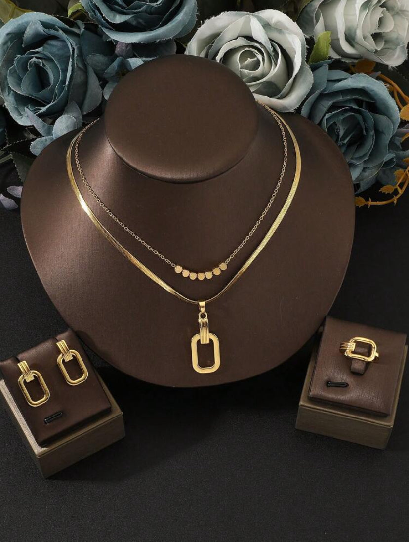 Double Chain Jewelry Set