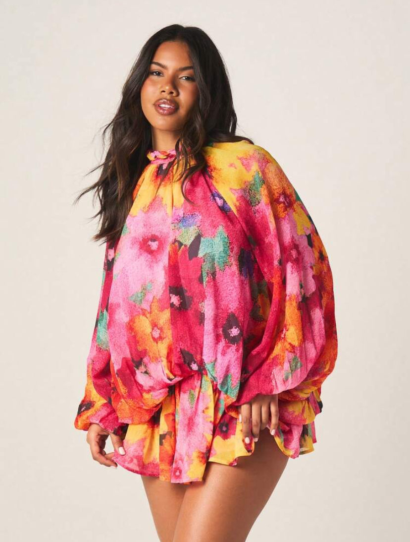 High Neck Mini Dress