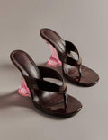 Thong Strap Wedge Heels