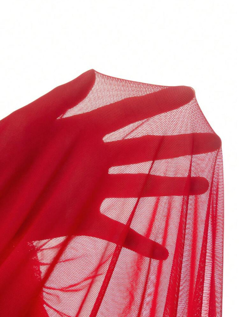 Folded Shoulder Mini Dress
