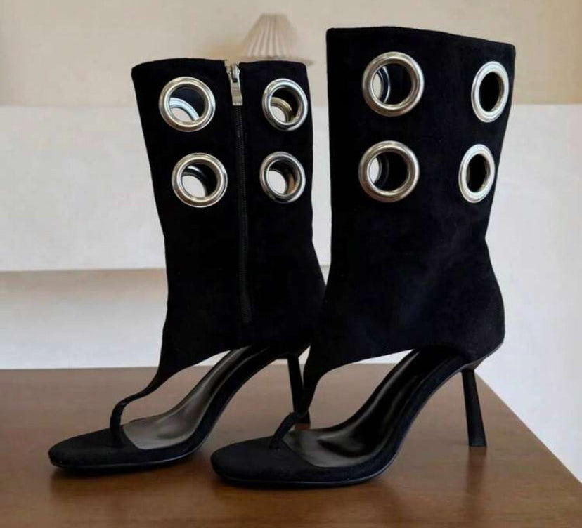 Ruched Knee-High Boots