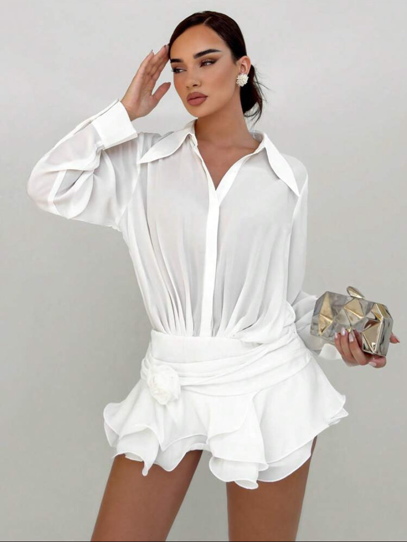 Chiffon Ruffle Dress