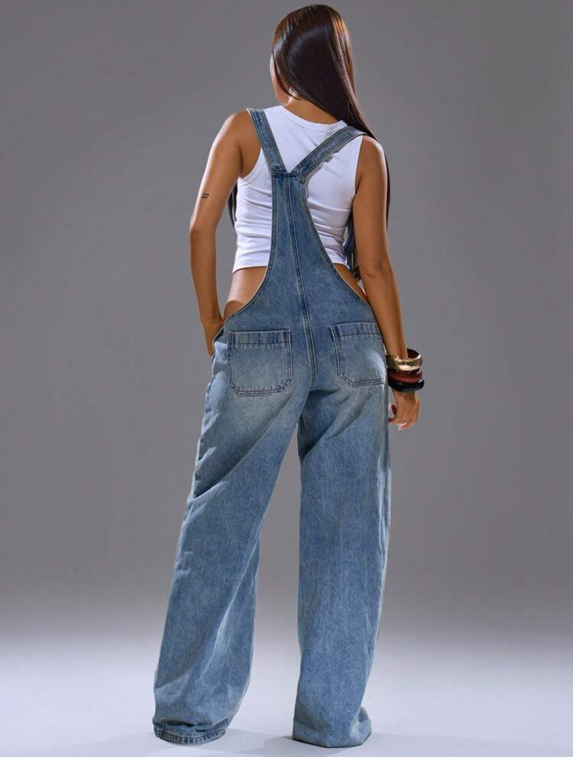 Graphic Print Dungaree