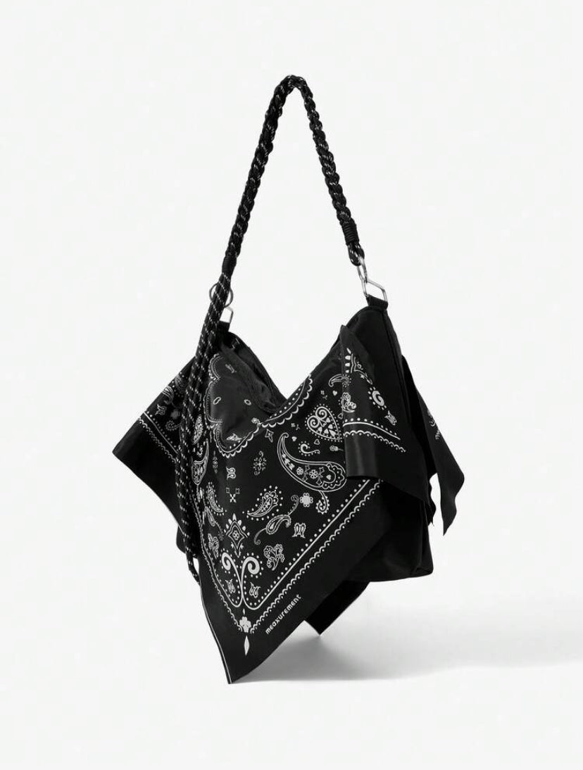 Scarf Decor Hobo Bag