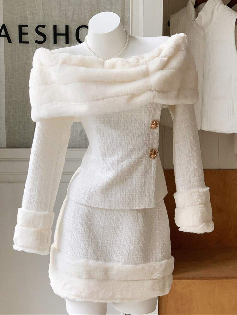 2pcs French Style Faux Fur Trim