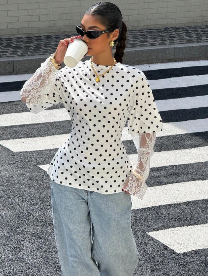 Lace Sleeve Shirt