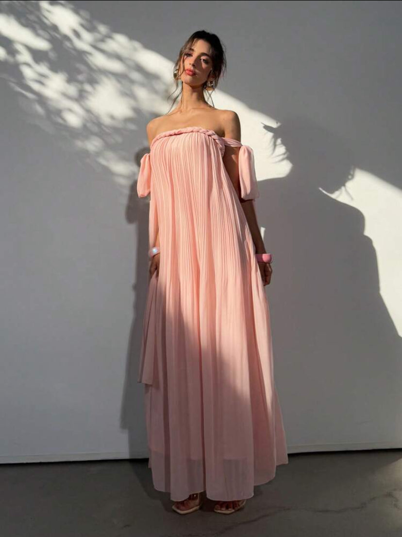 Pleated Maxi Dress