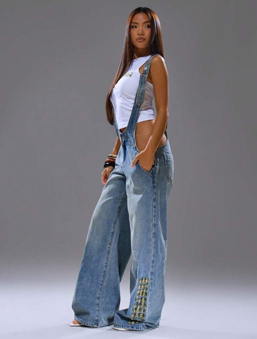 Graphic Print Dungaree