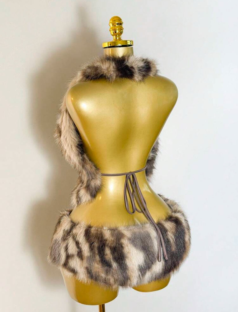 Faux Fur Sexy 2pcs