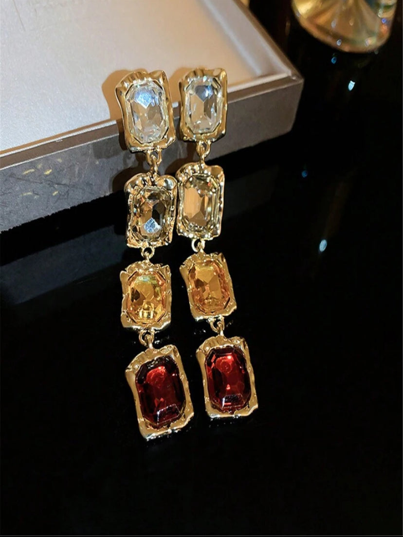 Square Rhinestone Choker Set