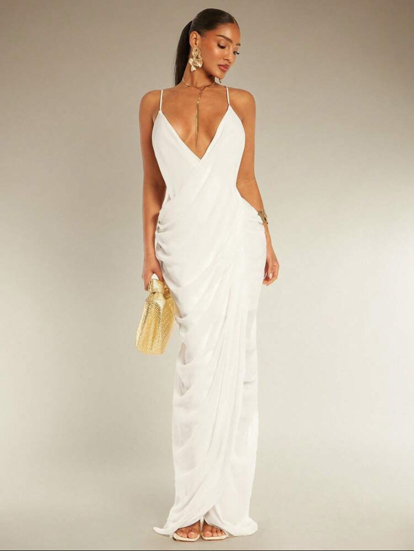 Oversized backless dress