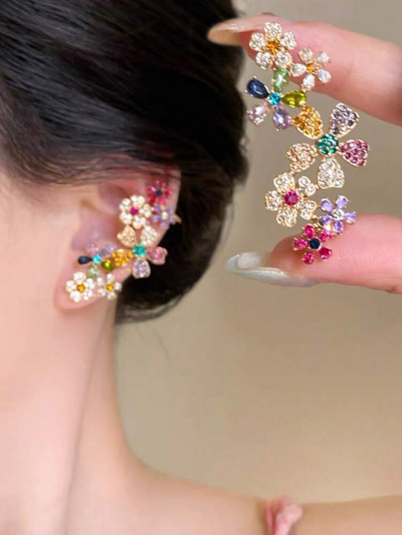 Floral Crystal Earrings