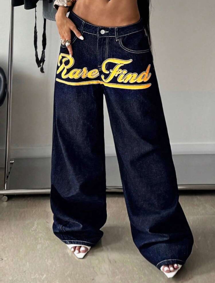 Fancy Print Jeans
