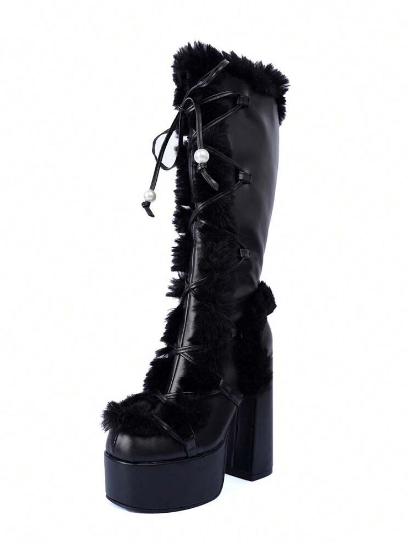 Punk Style Mid-Calf Boots