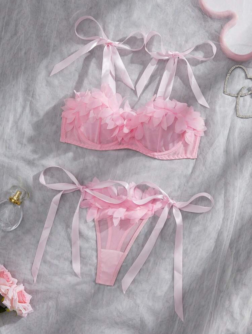 3D Floral Lace Lingerie