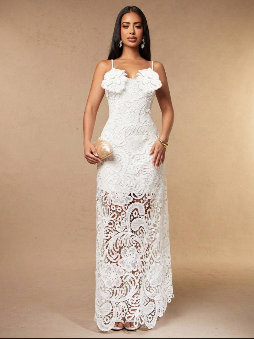 Floral Embellishments Dress