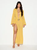 Plunging Neck Maxi Dress
