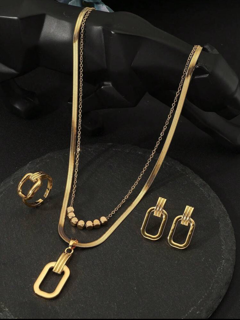 Double Chain Jewelry Set