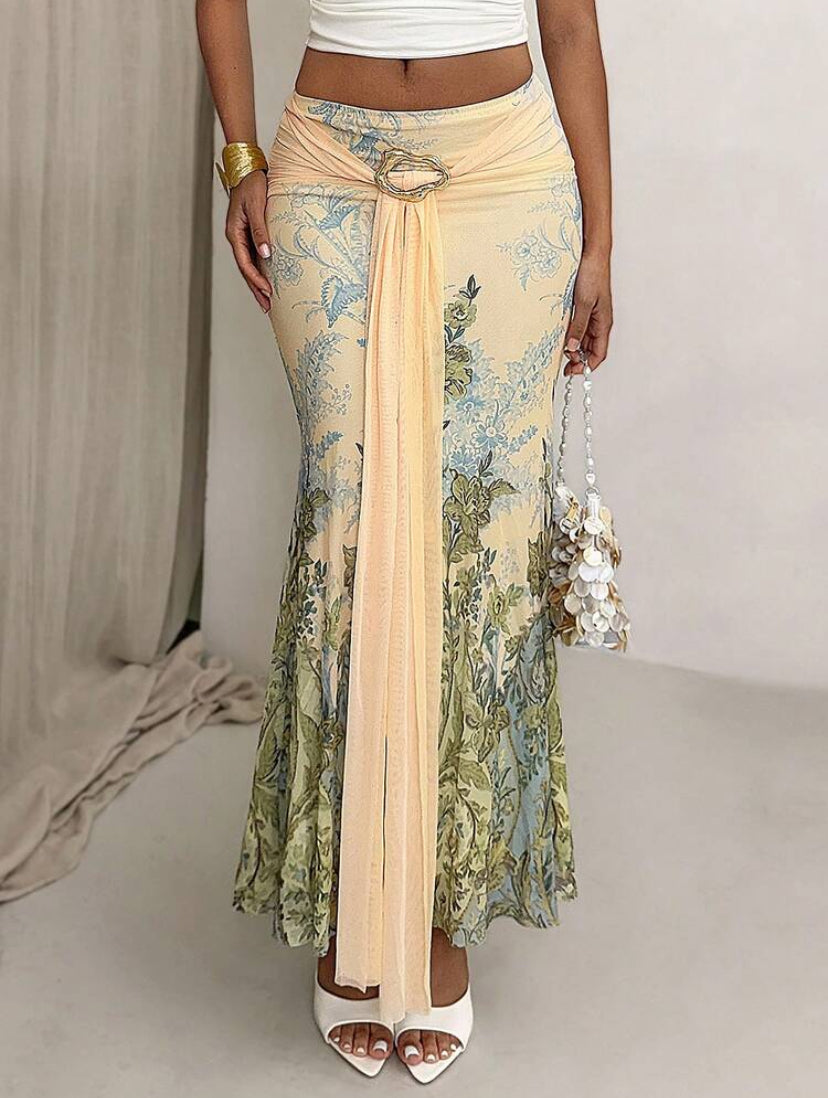 Fishtail Tie Up Skirt
