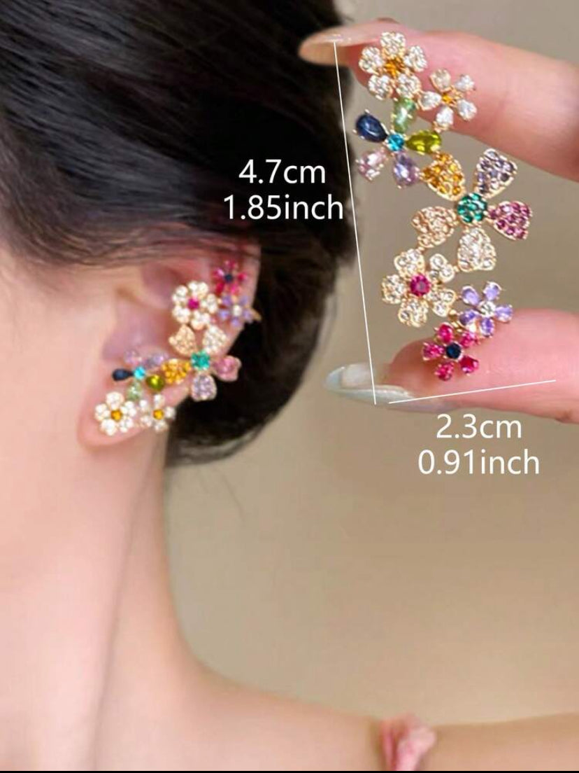 Floral Crystal Earrings