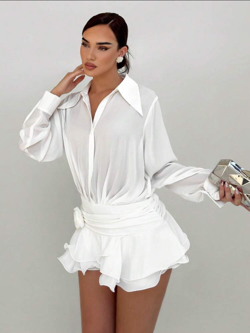 Chiffon Ruffle Dress
