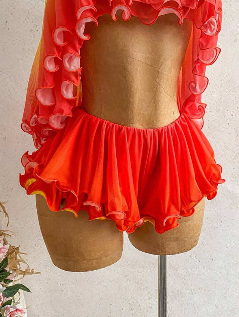 Gradient Halter Ruffled