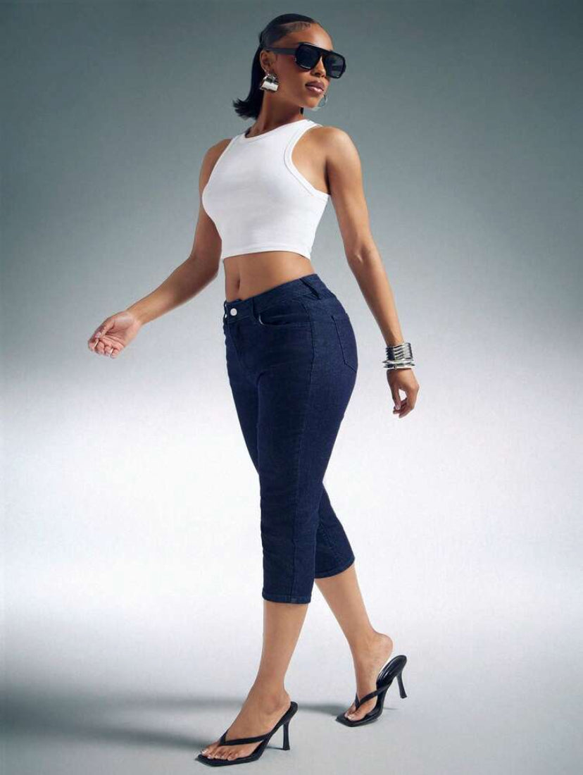 Stretchy Capri Jeans