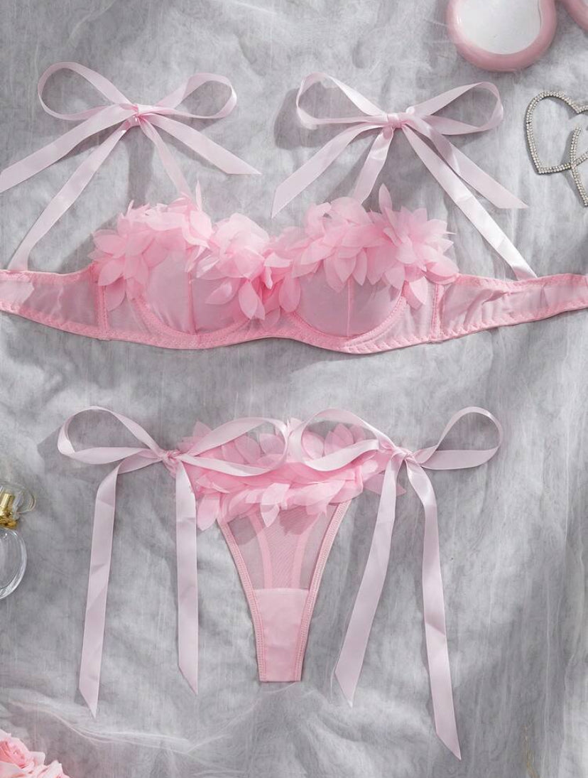 3D Floral Lace Lingerie