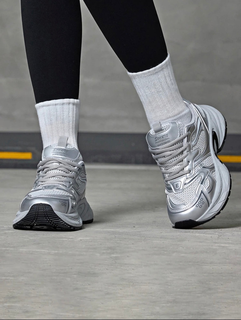 Silver Fashion Trainers