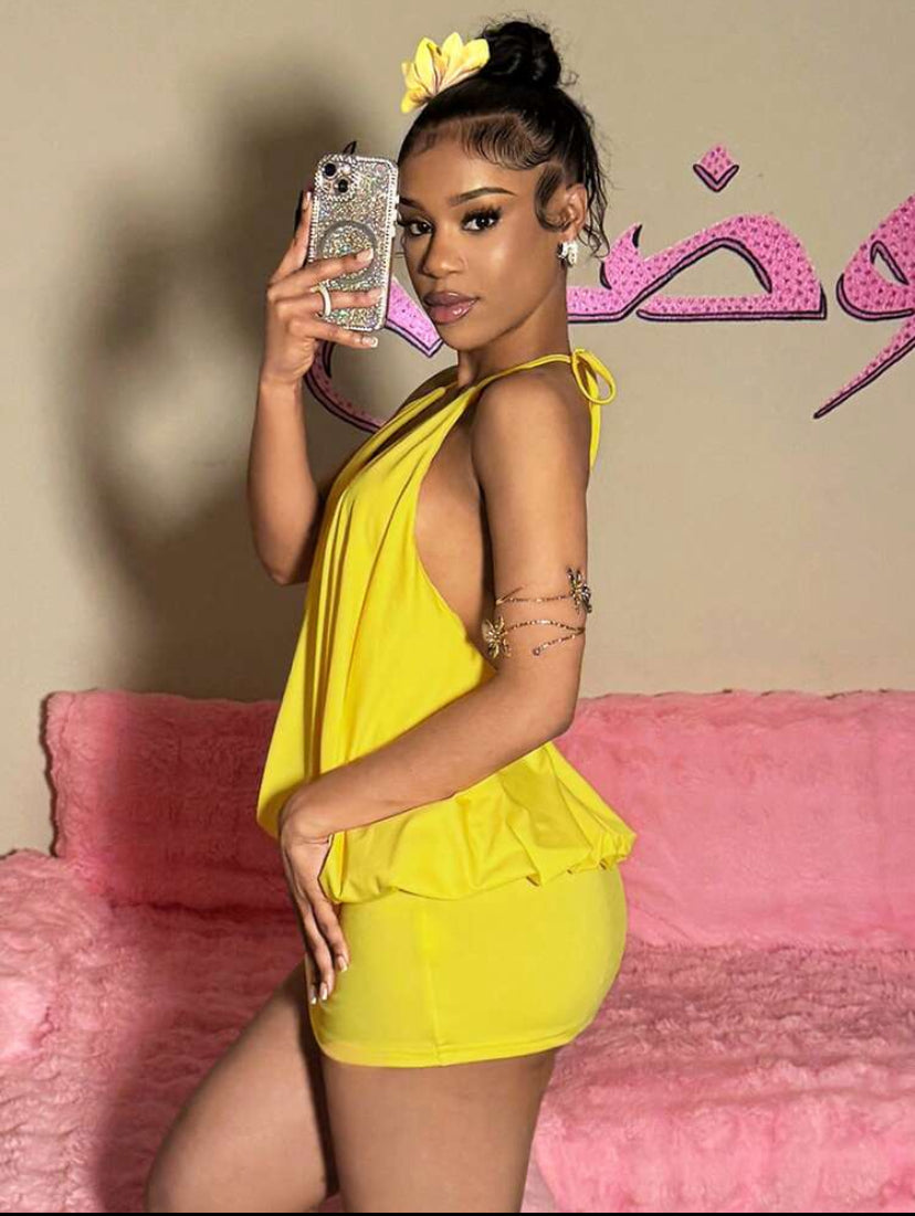Backless Mini Dress
