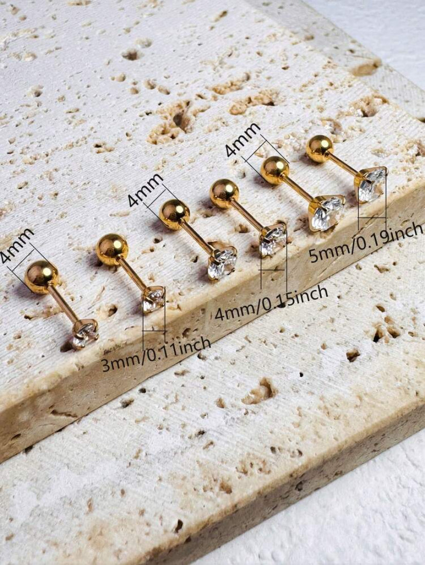 Round Zirconia Stud