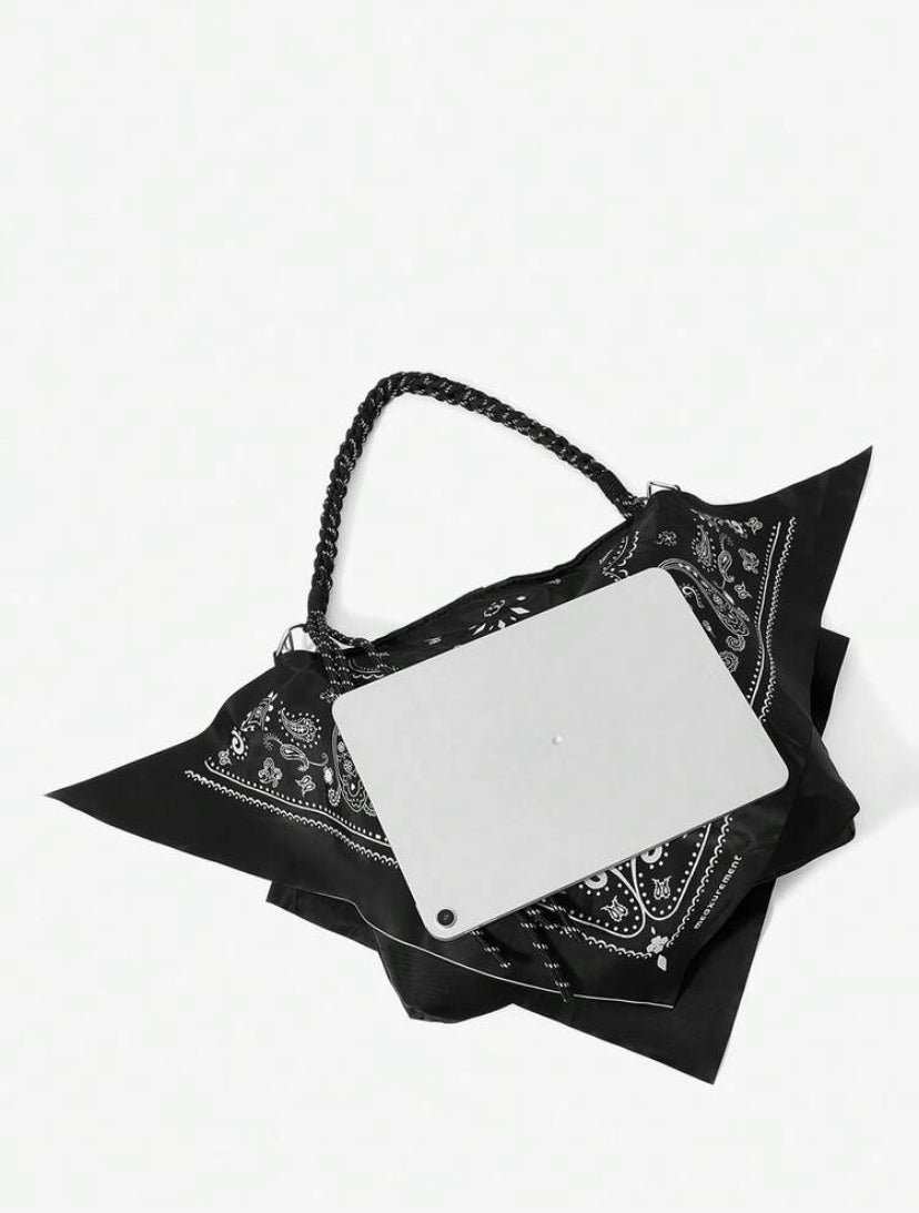 Scarf Decor Hobo Bag