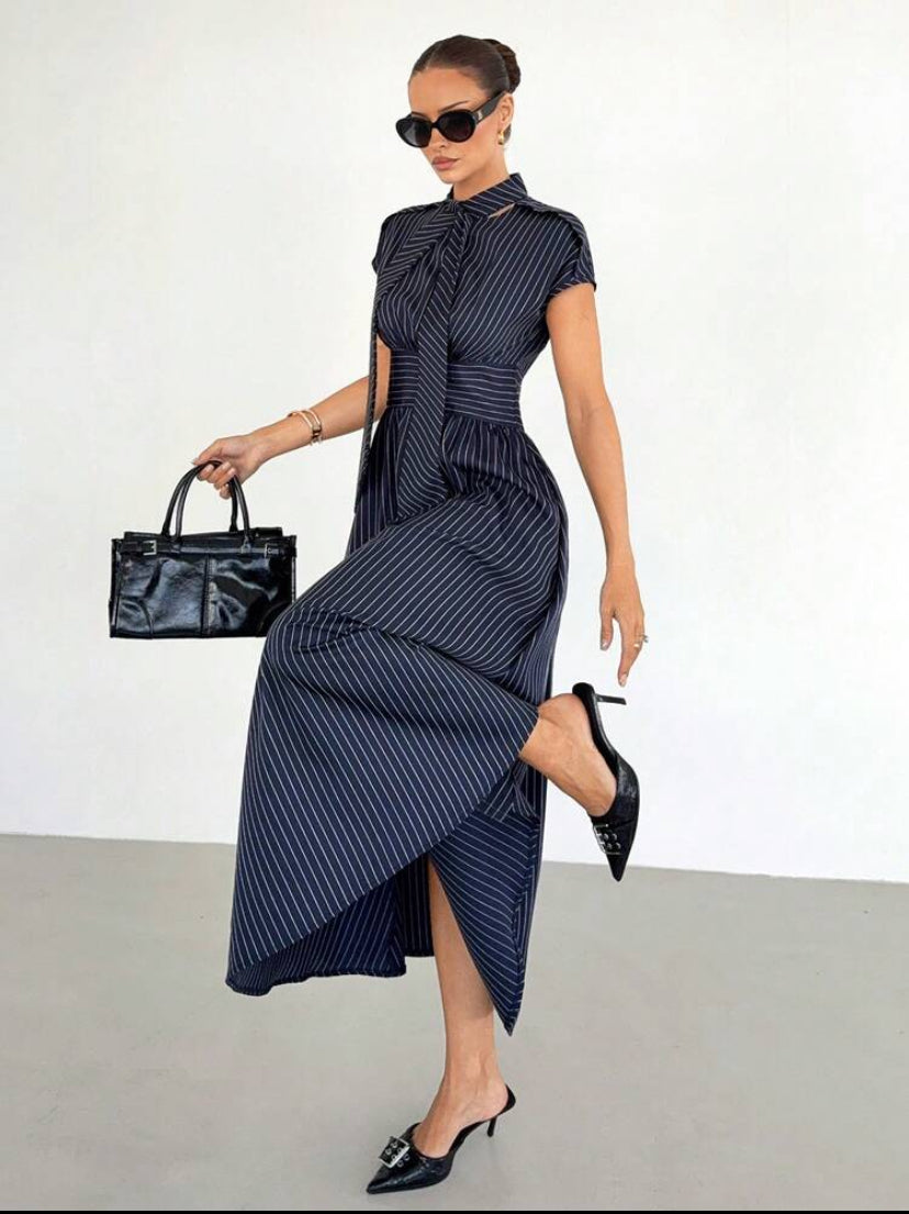 Striped Tie Dress
