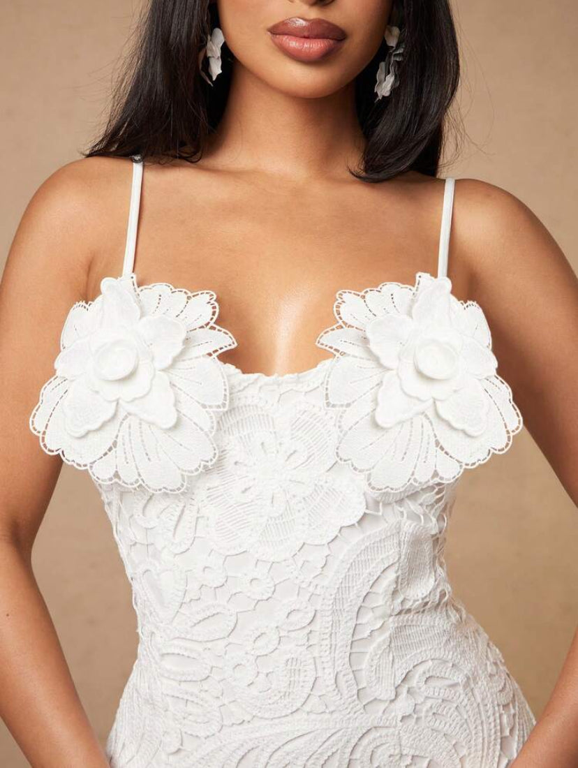 Floral Embellishments Dress
