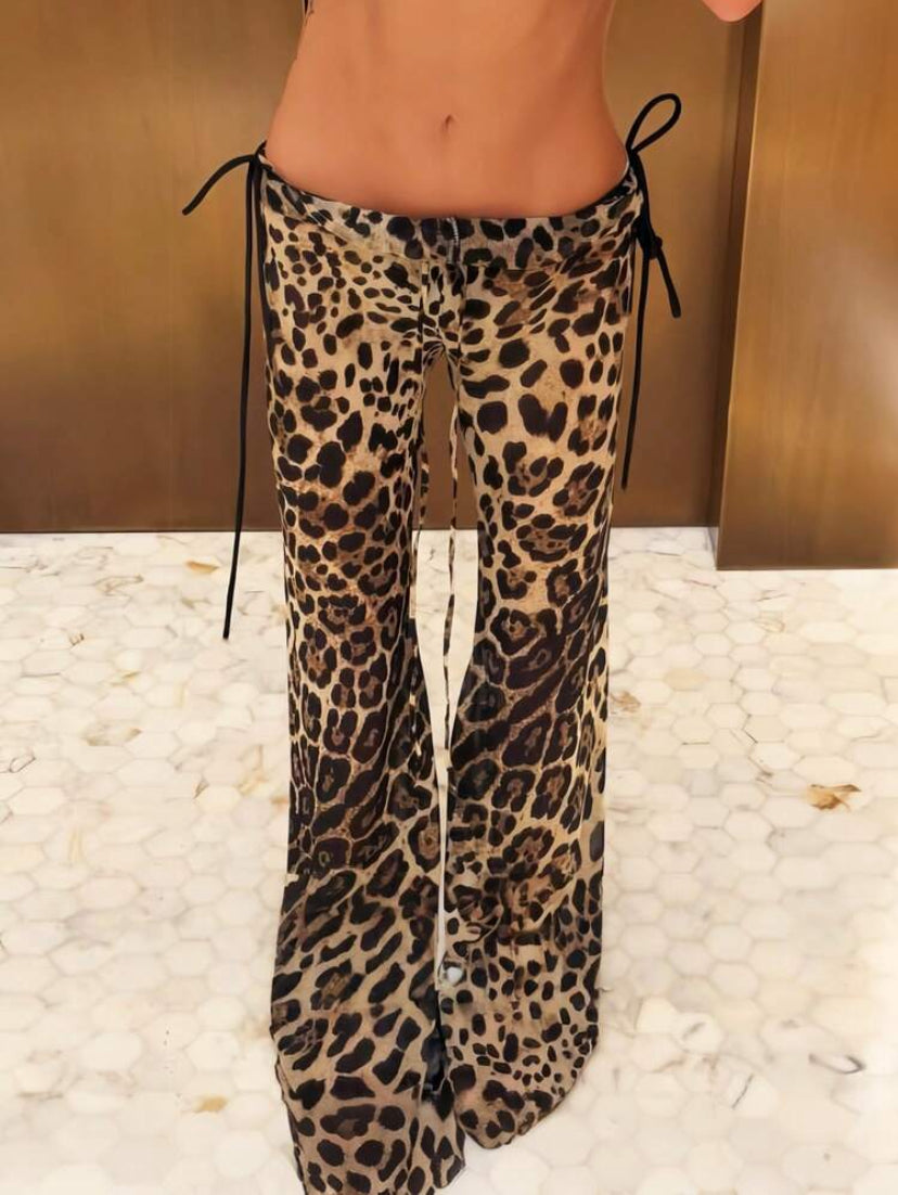 Drawstring Flare Pants