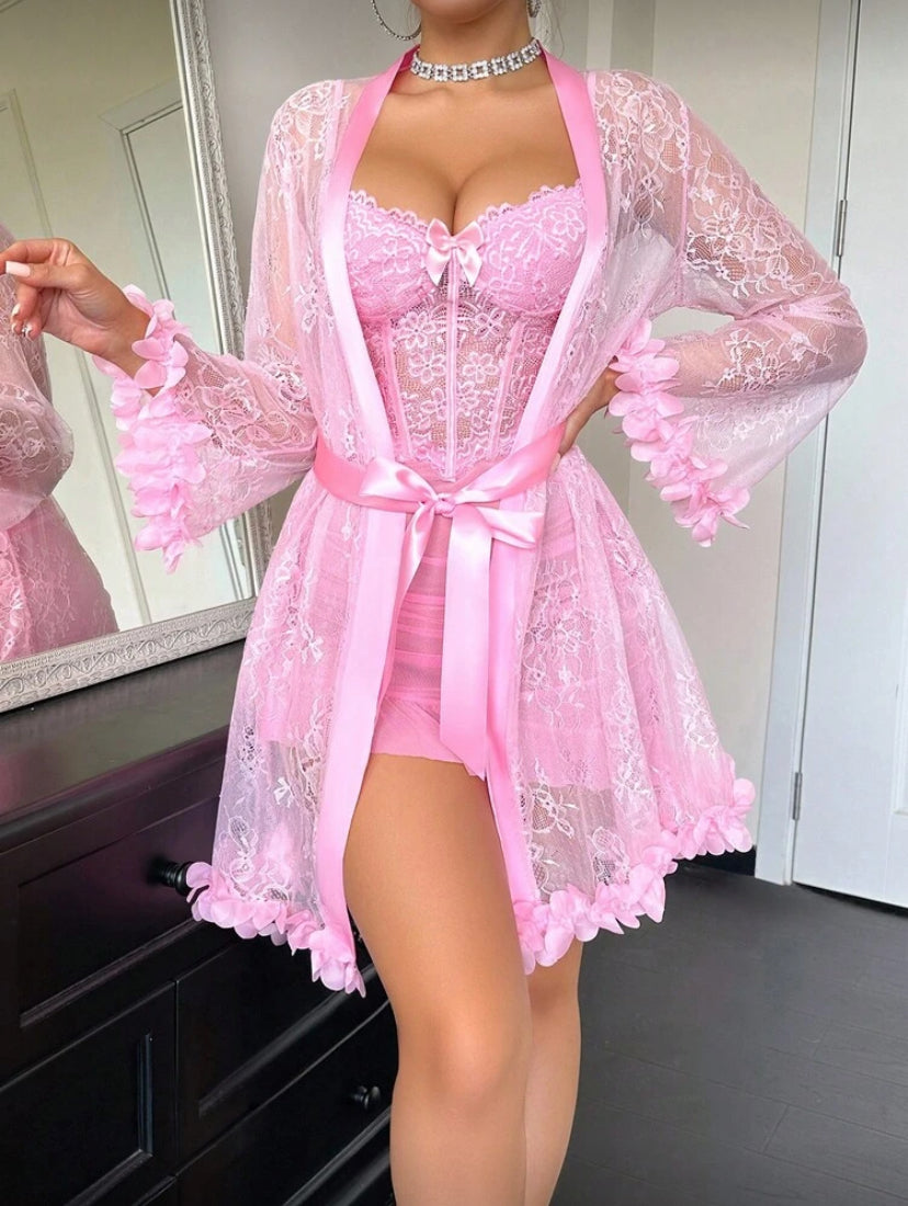 3D Floral Lace Nightwear