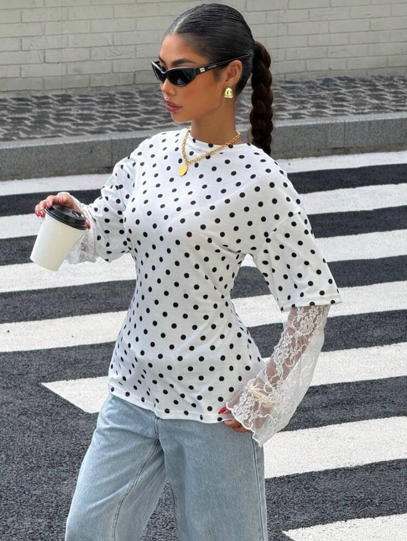 Lace Sleeve Shirt