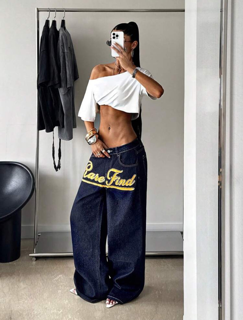 Fancy Print Jeans
