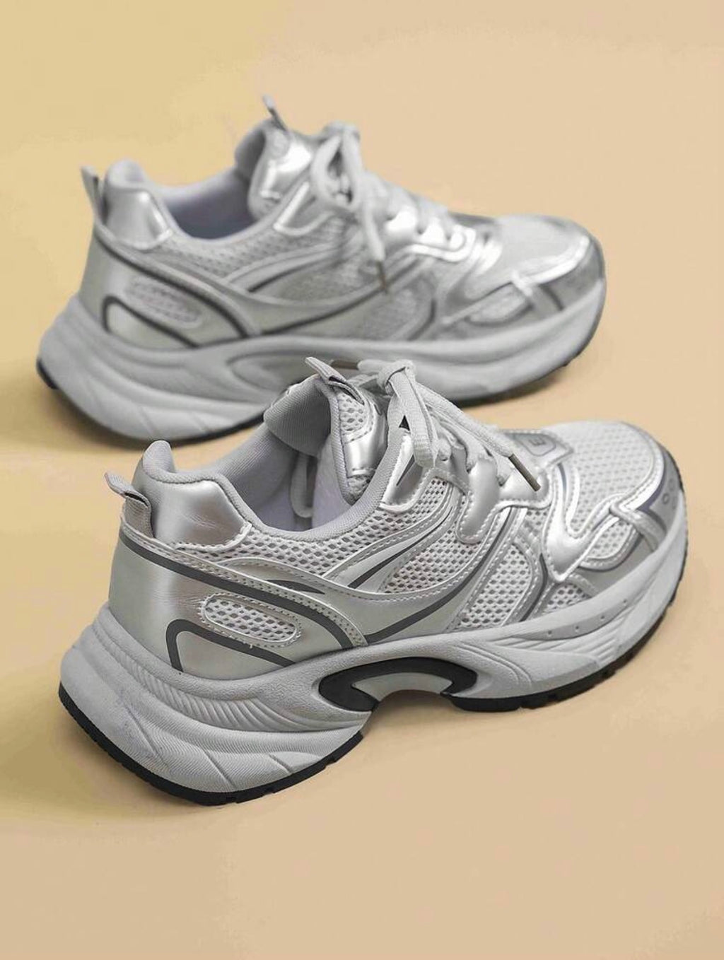 Silver Fashion Trainers